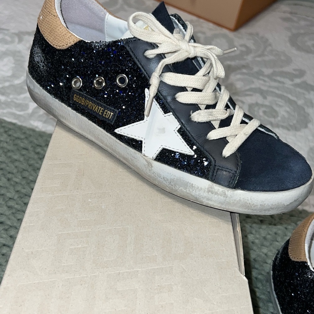 Golden Goose Black Glitter Sneakers